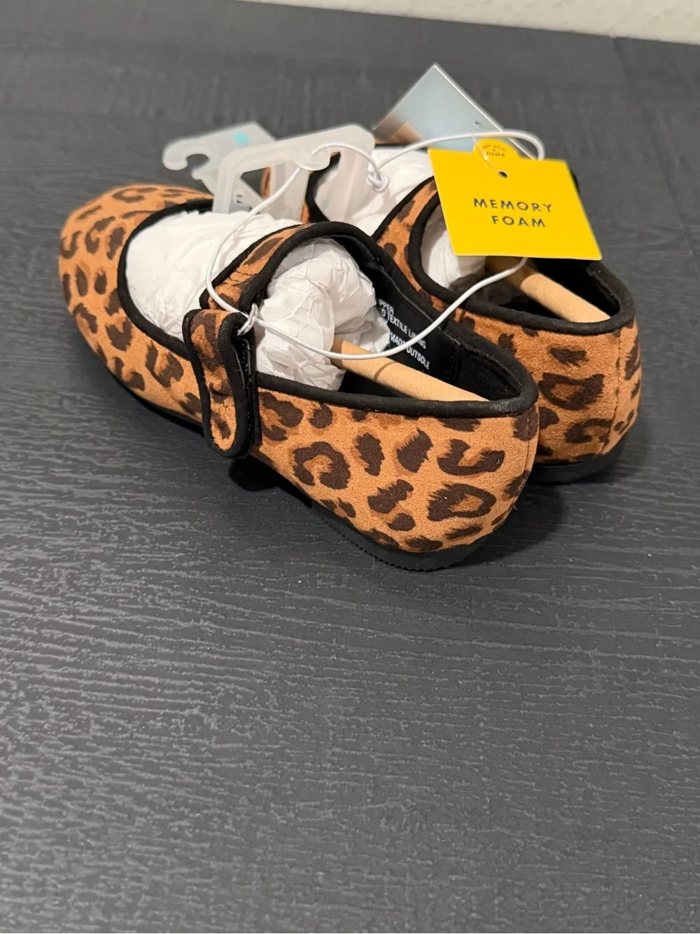 Cat & Jack Leopard Print Toddler size 8 Mary Janes - Brown & Black